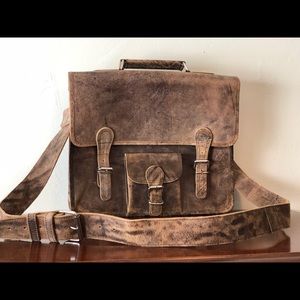 Scaramanga leather satchel/messenger bag UNISEX